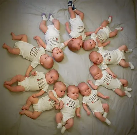 What is 12 babies at once called?