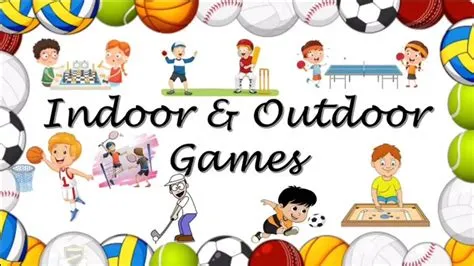 What is the difference between indoor and outdoor games?