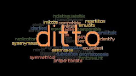 Is ditto a real word?