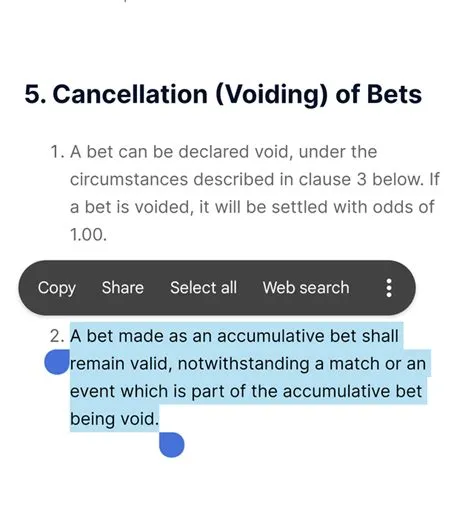 What happens if bet gets voided?