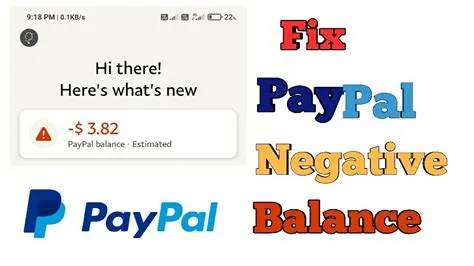 Can paypal go negative?