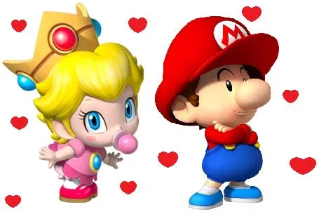 Are baby mario and baby peach siblings?