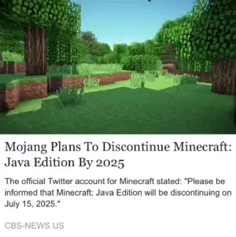 Is mojang discontinuing java?