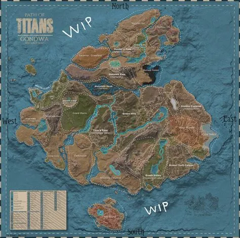 How big is path of titans map?