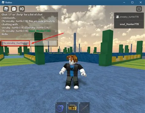 How do you secretly chat on roblox?