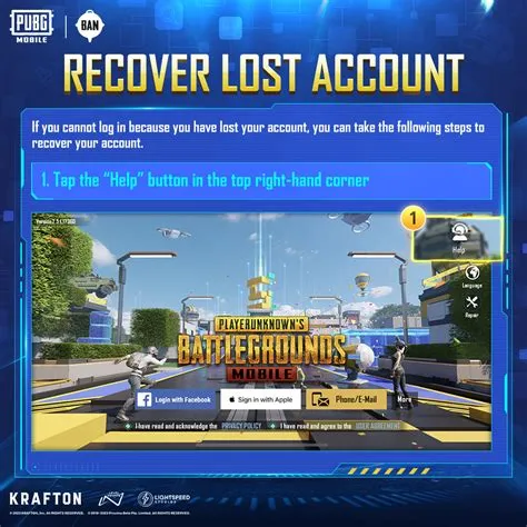 How do i recover my old pubg account?