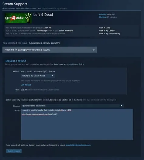 How much playtime do i need to return steam?