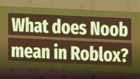 Does a noob mean?