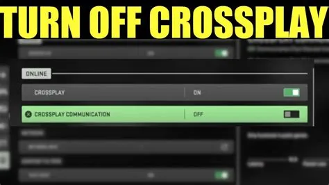 How do i turn off cross platform on xbox?