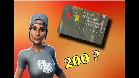 Why is fortnite 200 ping?