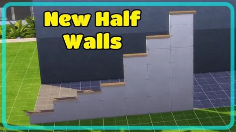 Can sims step over half walls?