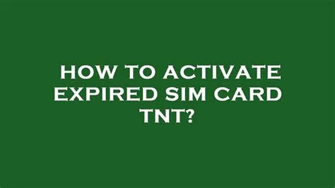 Can a expired sim work again?