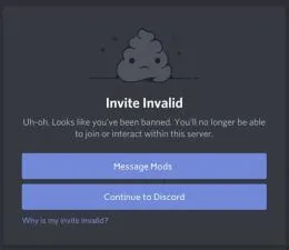 Why is discord banned me?