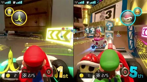 Does mario kart 8 deluxe have 4 player split screen?