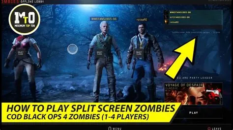 Can you play 3 player split screen on black ops 4 zombies?