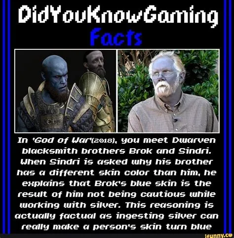 Why is broks skin blue?