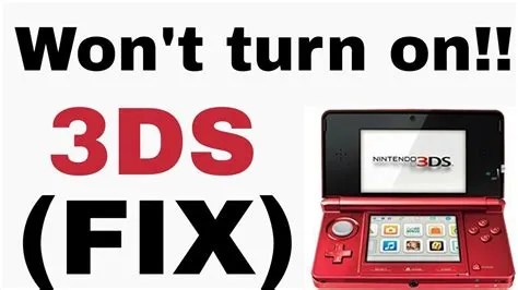 Why wont my old 3ds turn on?