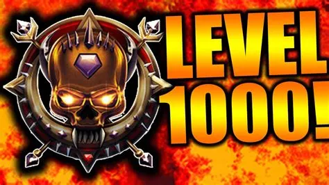 Can you get to level 1000 in cod?