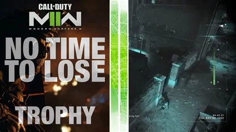 How do you get no time to lose trophies in mw2?