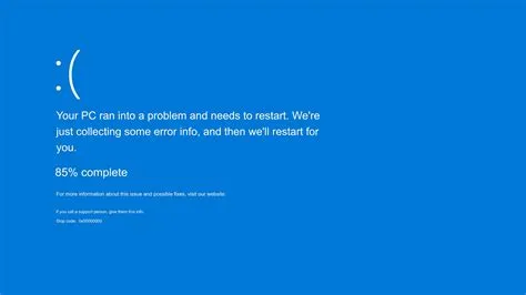 What would cause a blue screen of death?