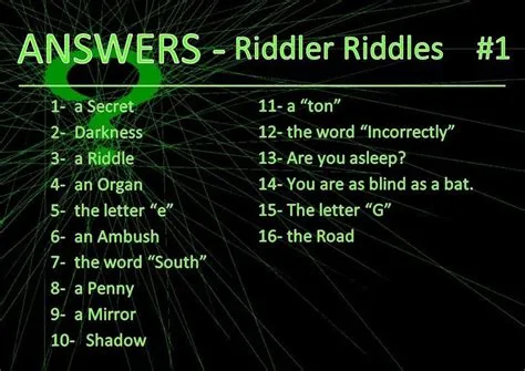 What is the riddlers hardest riddle?