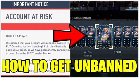 Can you get unbanned from fifa market?