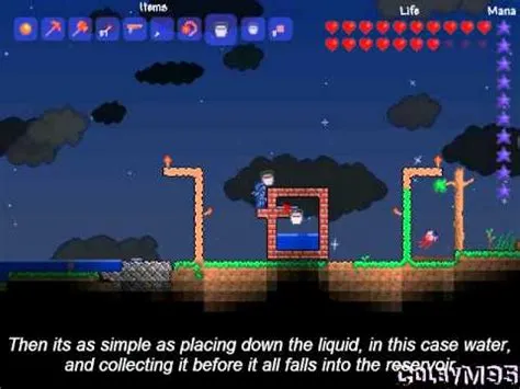 What are the 4 liquids in terraria?