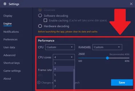 How to allocate 8gb ram to bluestacks?