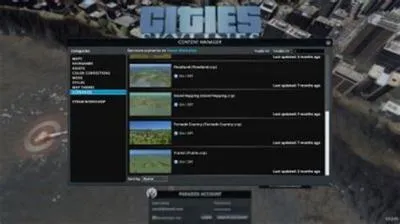 How do i access content manager in cities skylines?