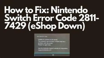 What is error 2811 1006 on switch eshop?