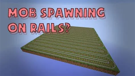 Can mobs spawn on rails?