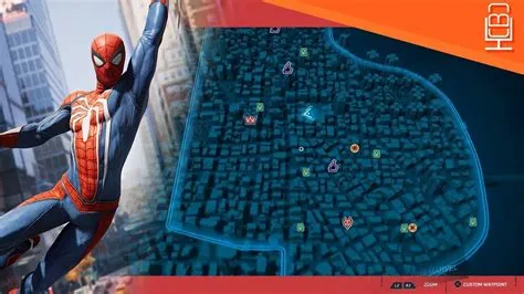 How big is spider-man ps4 map?