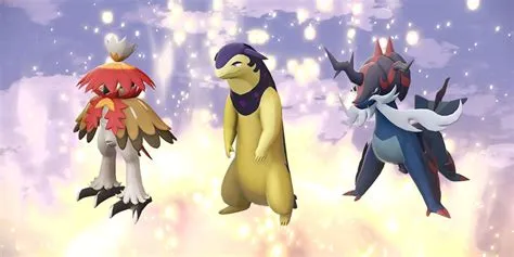 Do the starters in legends arceus have different forms?