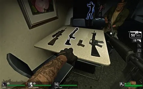 Can you have two weapons in left 4 dead 2?