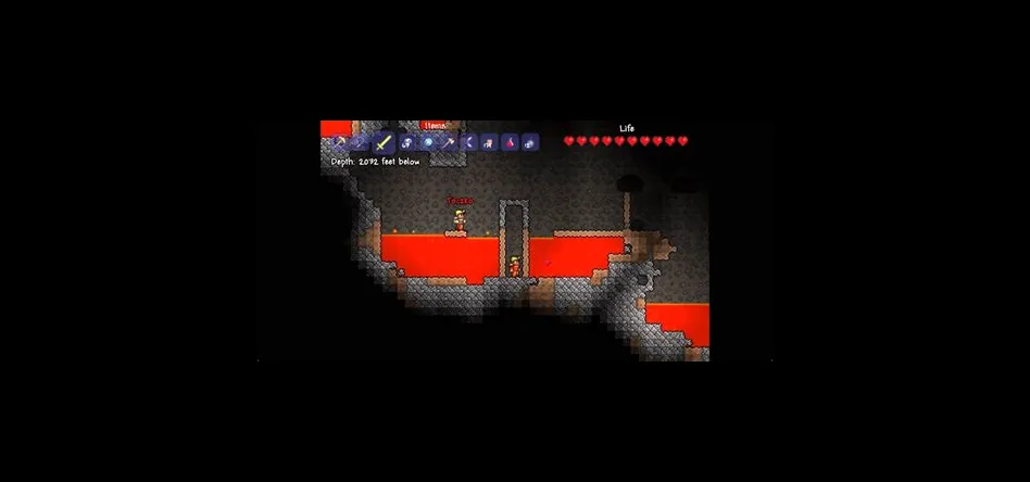 Does lava destroy gold terraria?