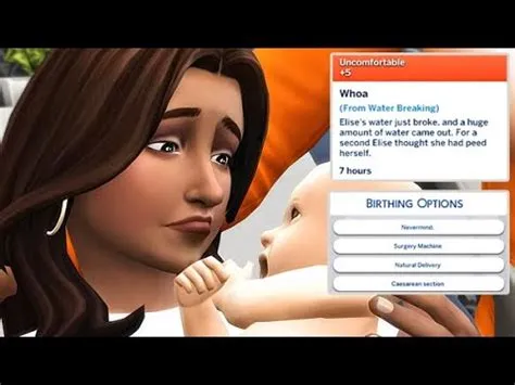 Can you give birth early sims 4?