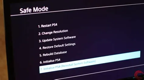 Why does it say safe mode on ps4?