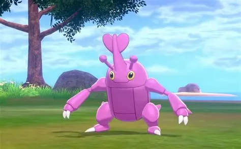 Is shiny heracross pink or purple?