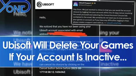 Is ubisoft deleting inactive accounts?