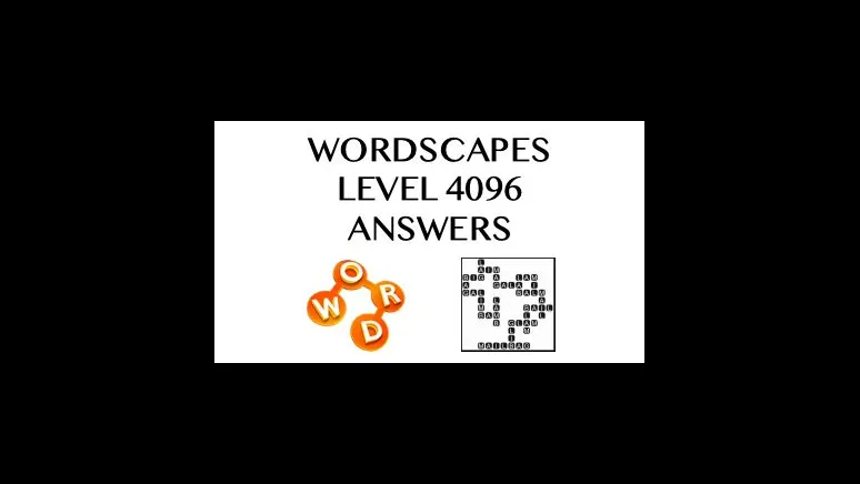 What is the answer to level 4096 in wordscape?