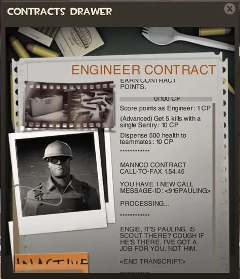 Why is my contract inactive on tf2?