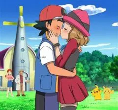 Who kissed ash in the anime?