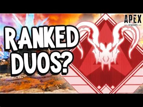 Is there duos in apex ranked?