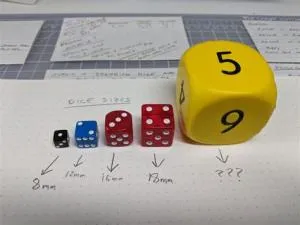 What size is a d6 dice?