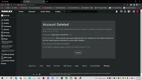 Does roblox terminate old accounts?
