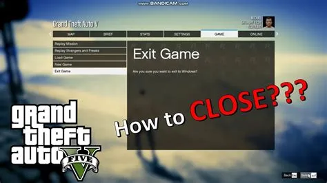 How do you exit gta v story mode?