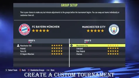 Can you create a tournament in fifa?