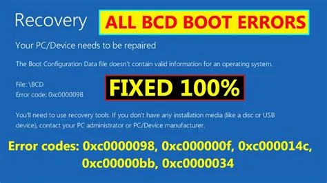 What is error code 0xc0000098?