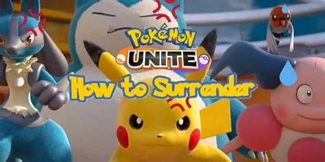 Is it better to surrender in pokémon unite?