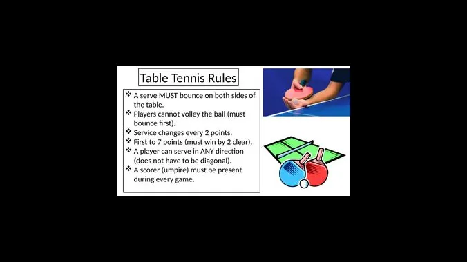 What is an unwritten rule in table tennis?